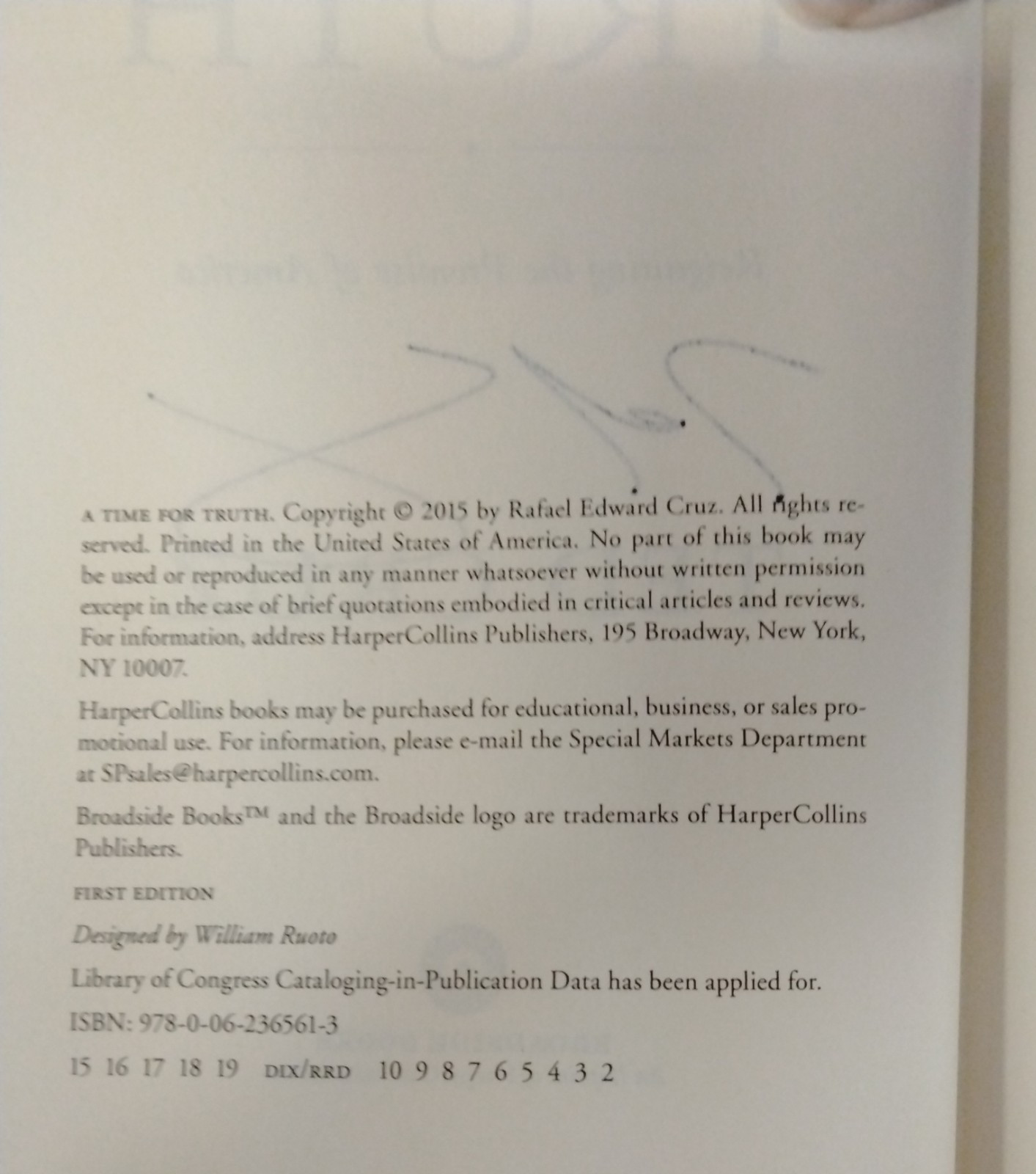 book lot: two autographed autobigraphies – Ted Cruz and Donald Rumsfeld, NM, HC