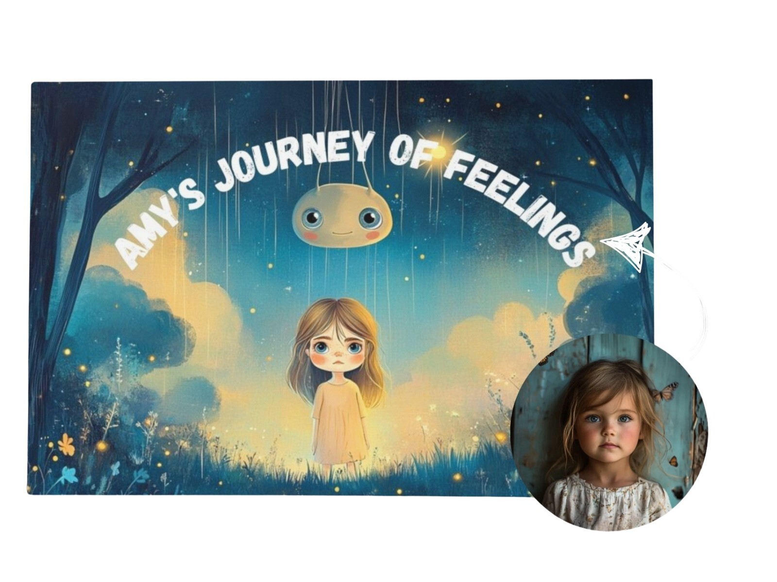 Personalized Kids’ Emotional Journey Storybook – Custom Name & Illustrated Face