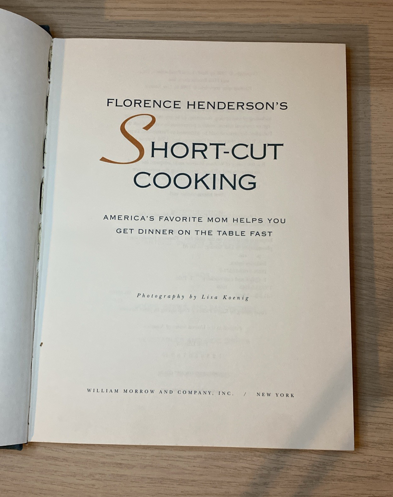 Florence Henderson’s Short-Cut Cooking 1998 First Edition America’s Favorite Mom