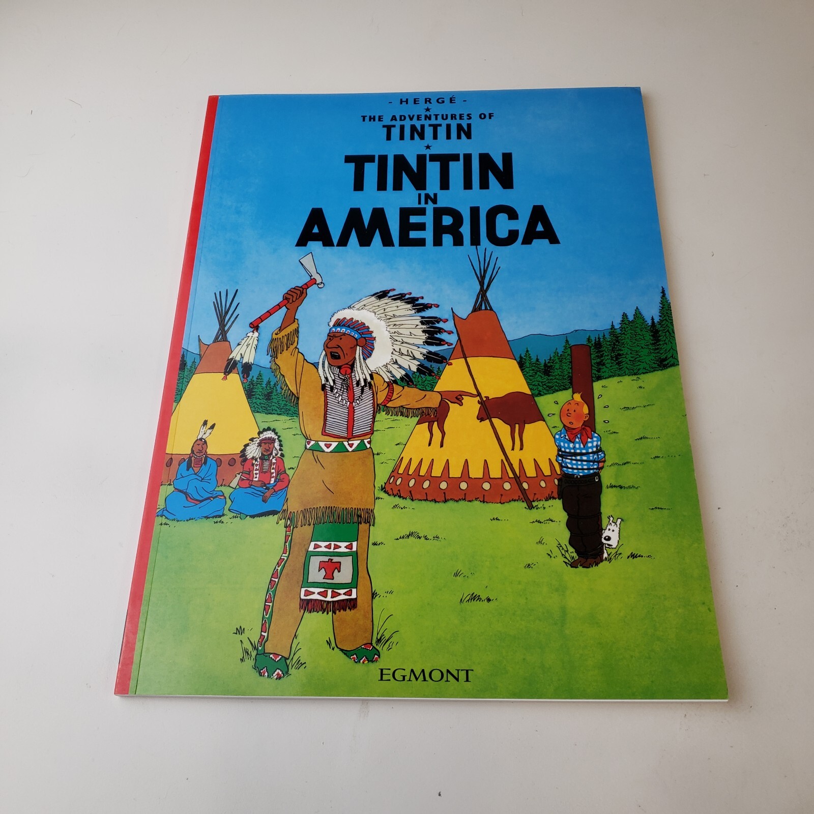 Tintin in America by Herge Softcover Egmont Graphic Novel Adventure Book