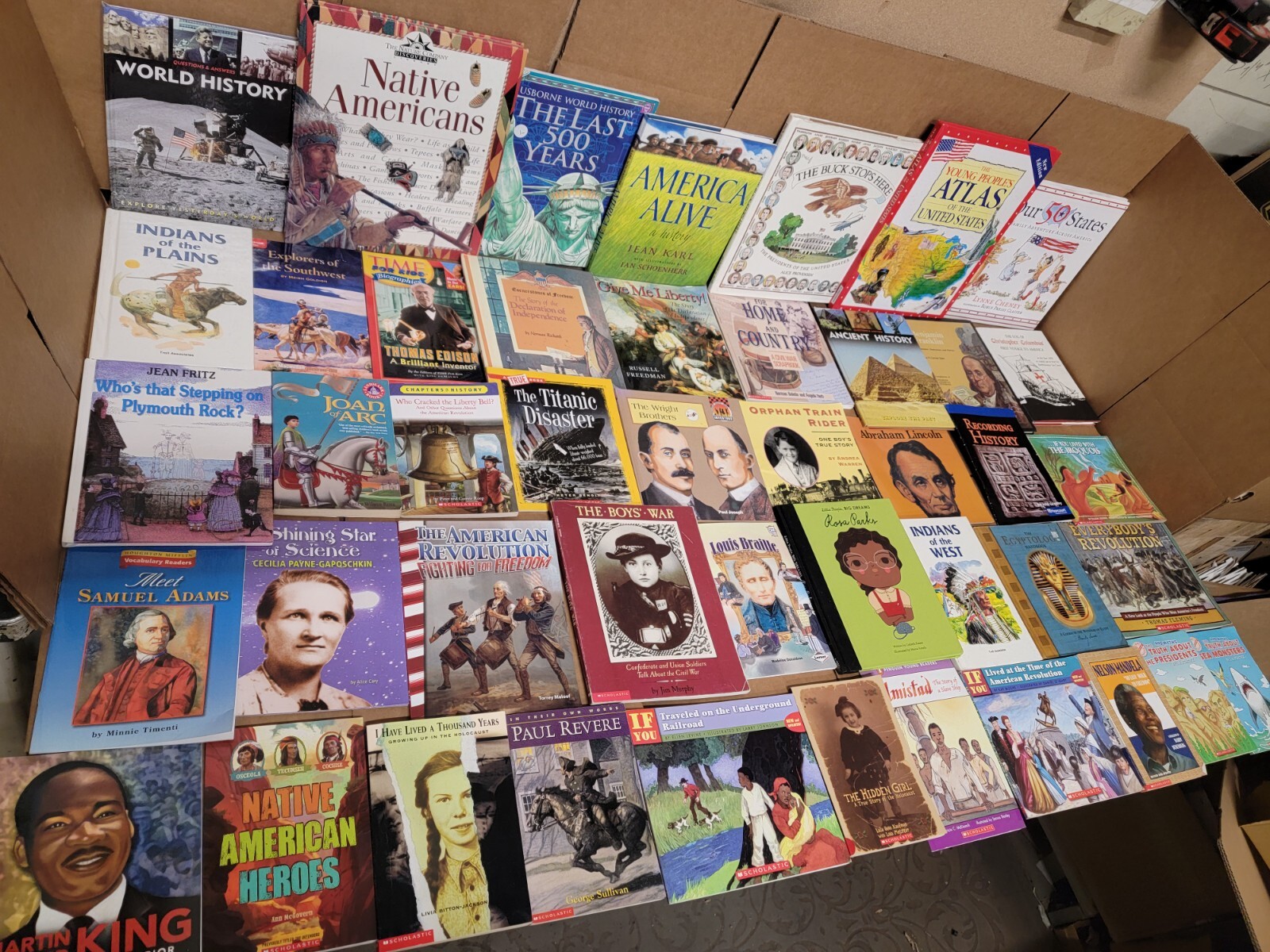 Lot of 10 Kids US History World Constitution Scholastic Child Books MIX UNSORTED