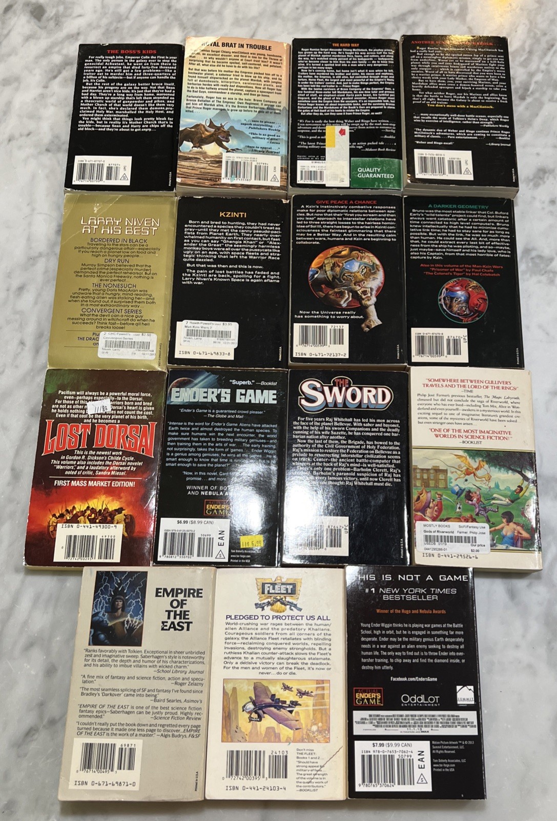 Vintage Science Fiction Paperbacks Lot 15 70’s-2000s Weber Niven Saberhagen Misc