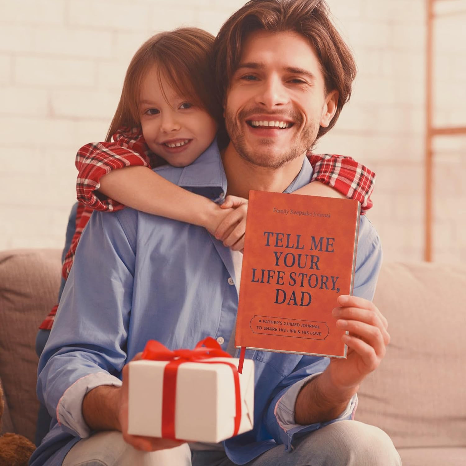 Dad Tell Me Your Life Story Leather Journal (Hardcover) – a Family Heirloom Keep