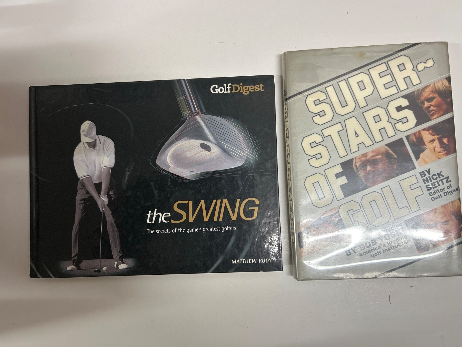 2 Vintage Golf Books “The Swing” 2001 &”Super-Stars of Golf” 1978