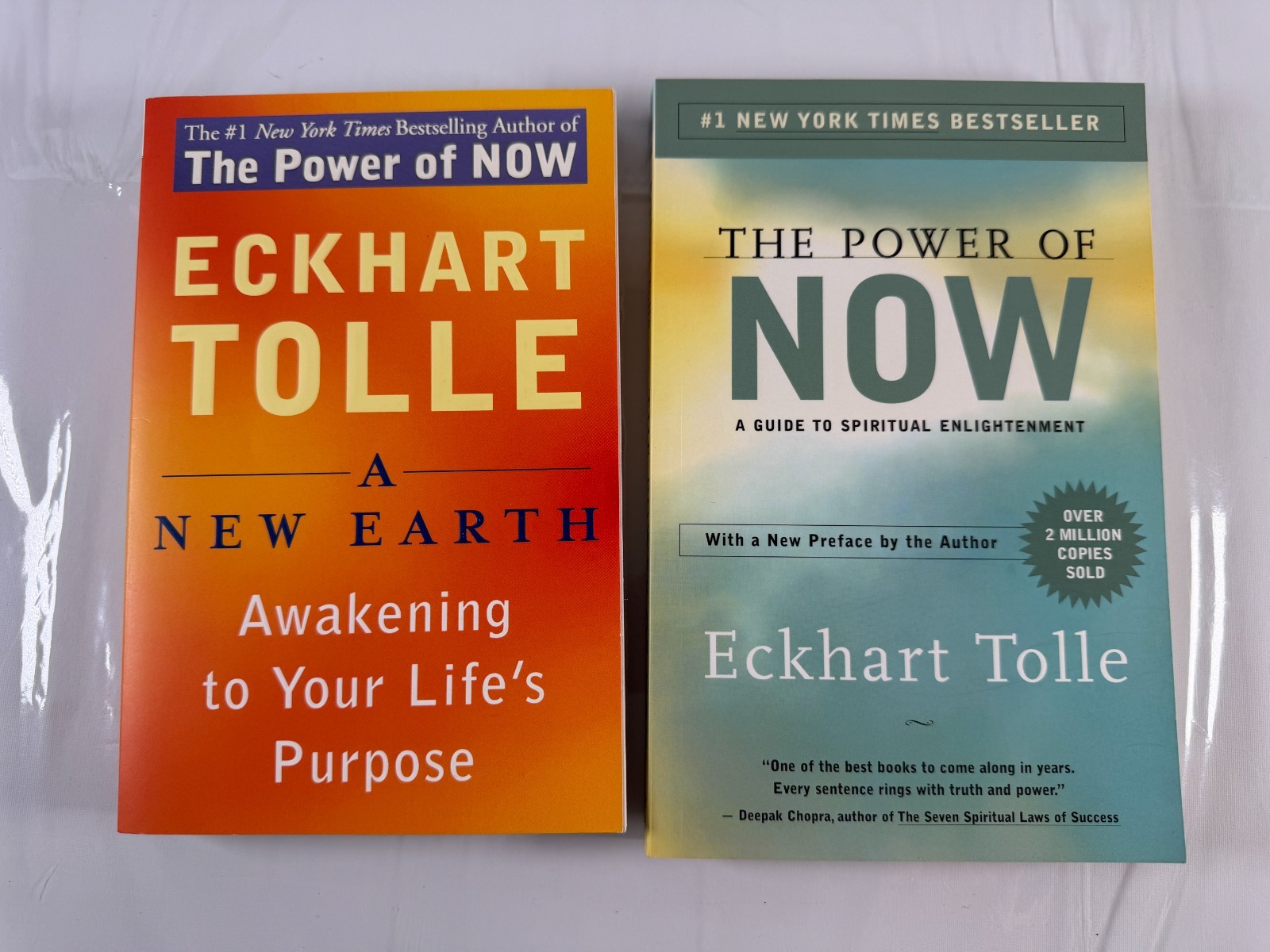 New Earth and The Power of Now by Eckhart Tolle – Lot of 2 Trade Paperbacks