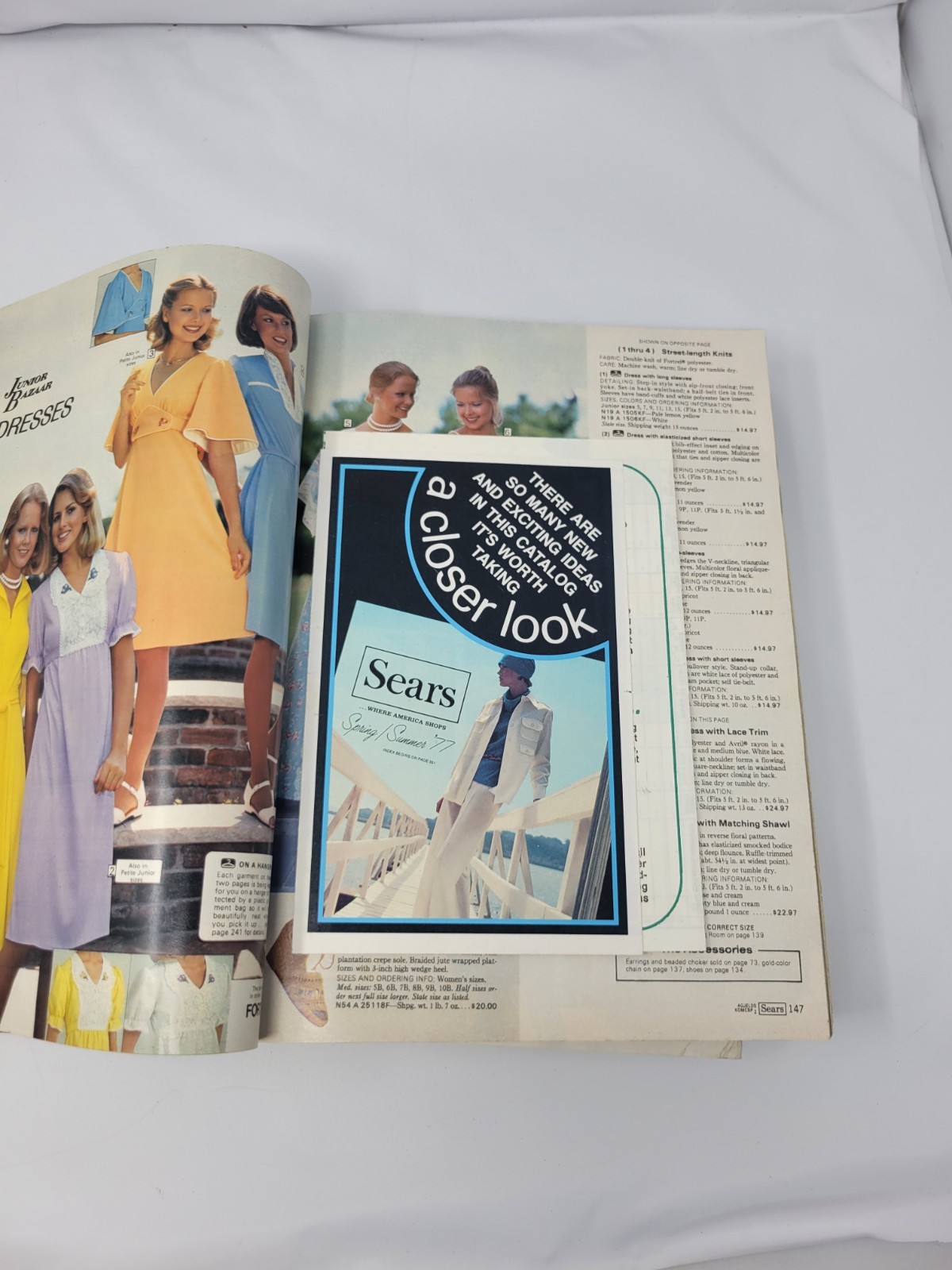 Vintage Sears Roebuck catalog book Spring Summer 1977 fashion household tools