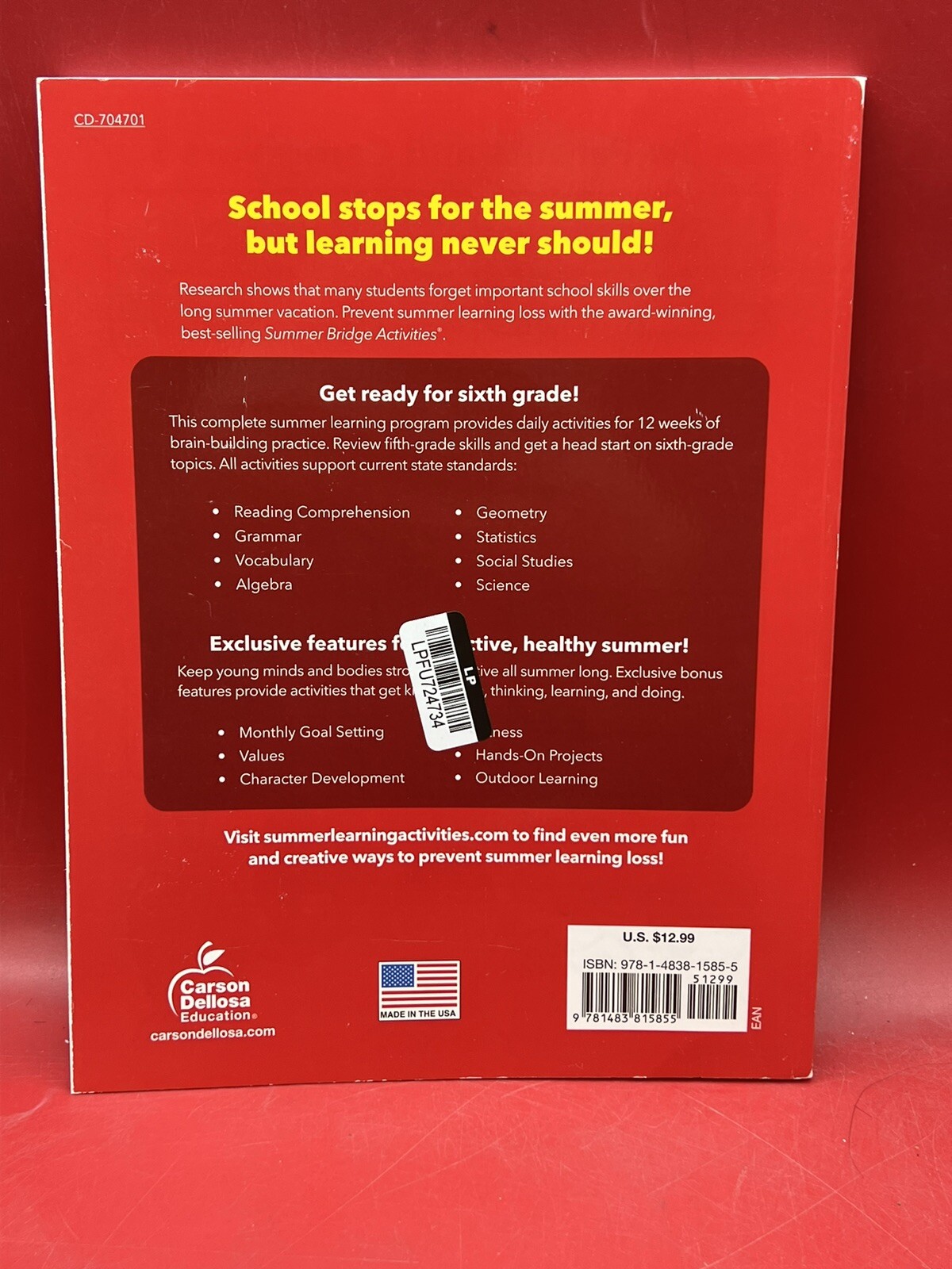 Summer Bridge Activities®, Grades 5 to 6 by Summer Bridge Activities (2015)