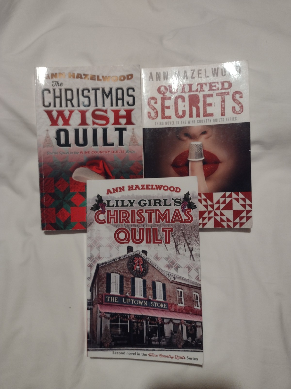 Books 1,2,3&4 of the Wine Country Quilt Series by Ann Hazelwood
