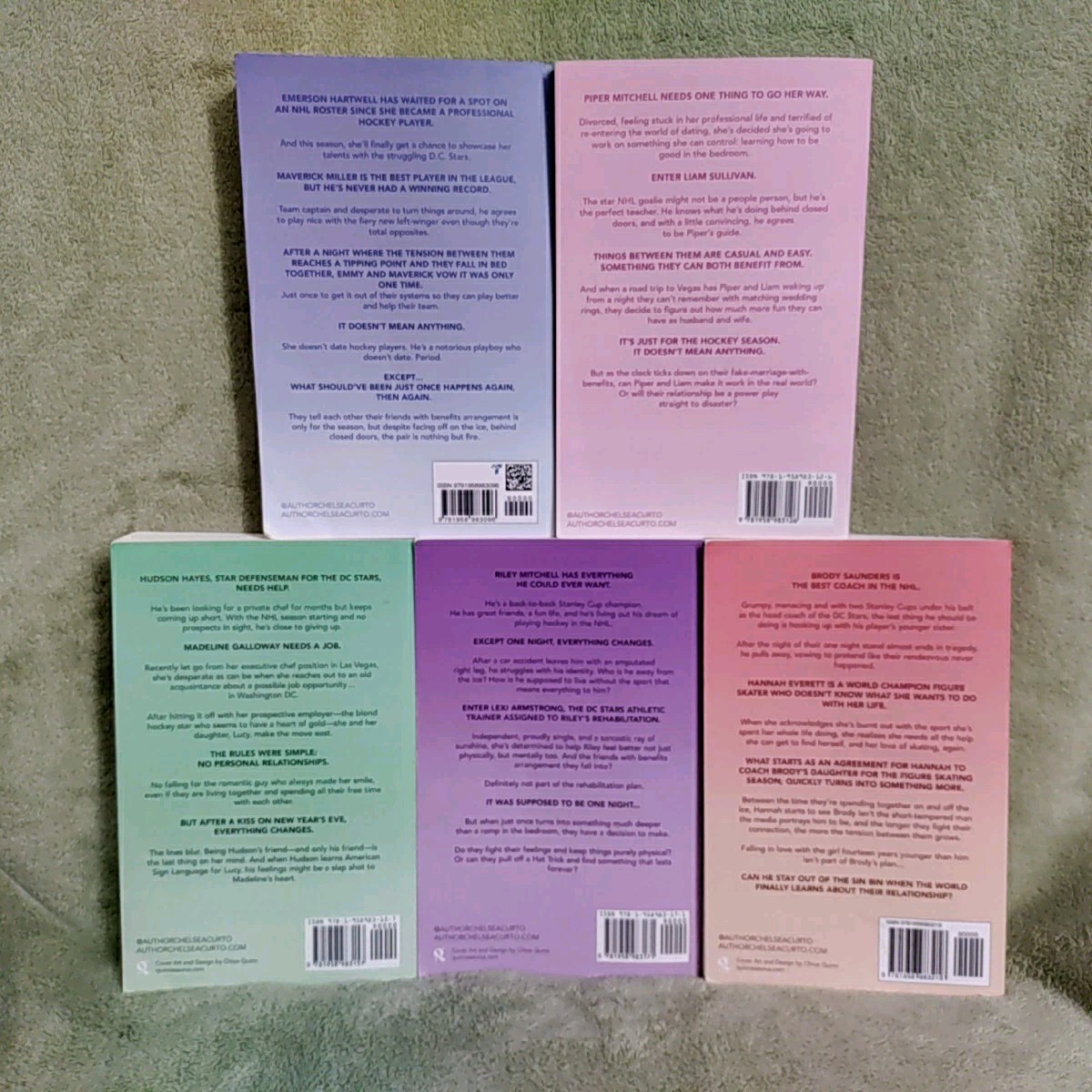 Chelsea Curto DC Stars Series Lot of 5 Hockey Romance Books Sin Bin, Slap M-1