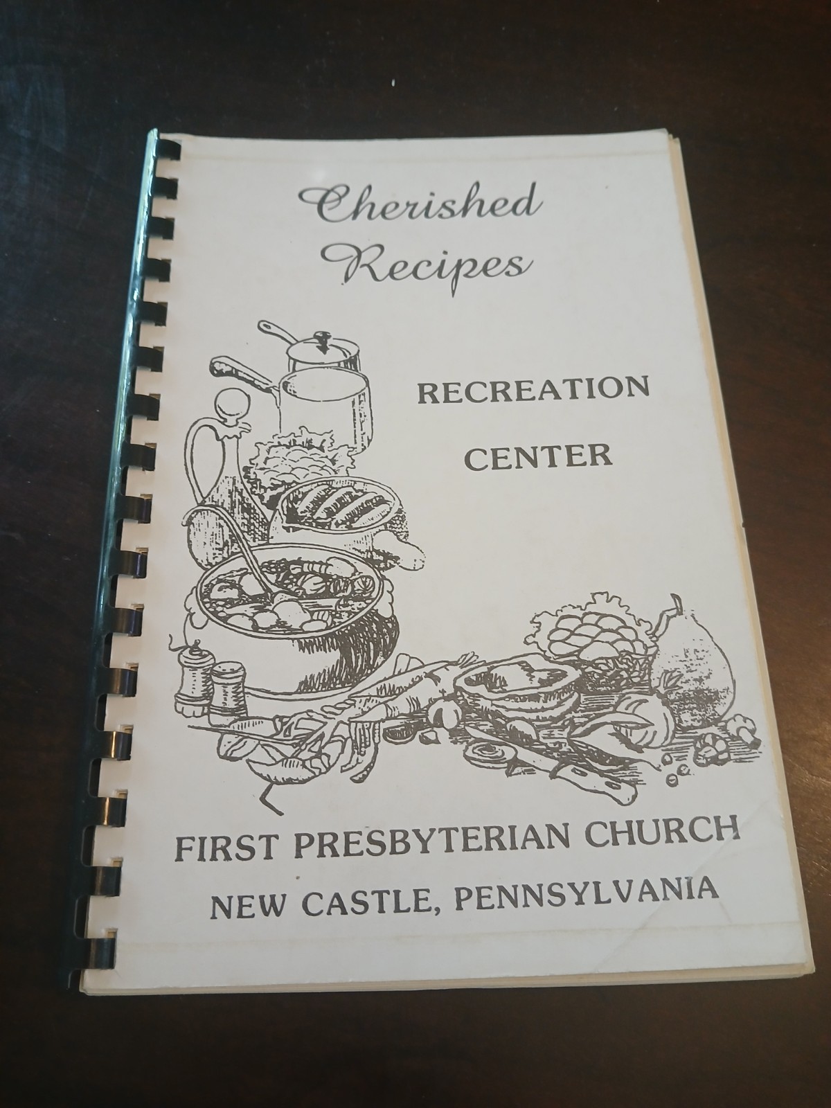 CHERISHED RECIPES, FIRST PRESBYTERIAN CHURCH, NEW CASTLE PA, COOKBOOK