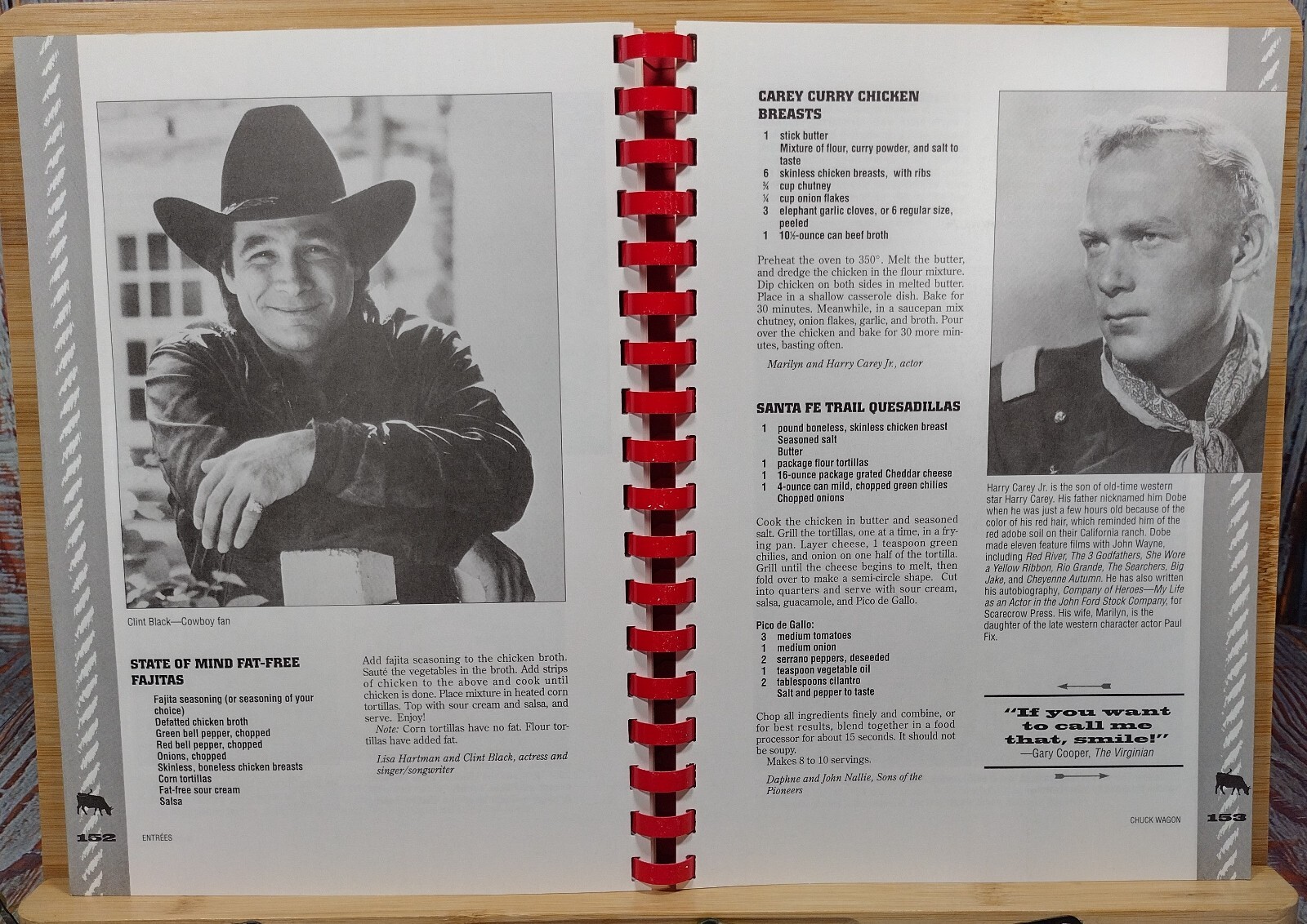The All-American Cowboy Cookbook by Ken Beck & Jim Clark (1995, Spiral)