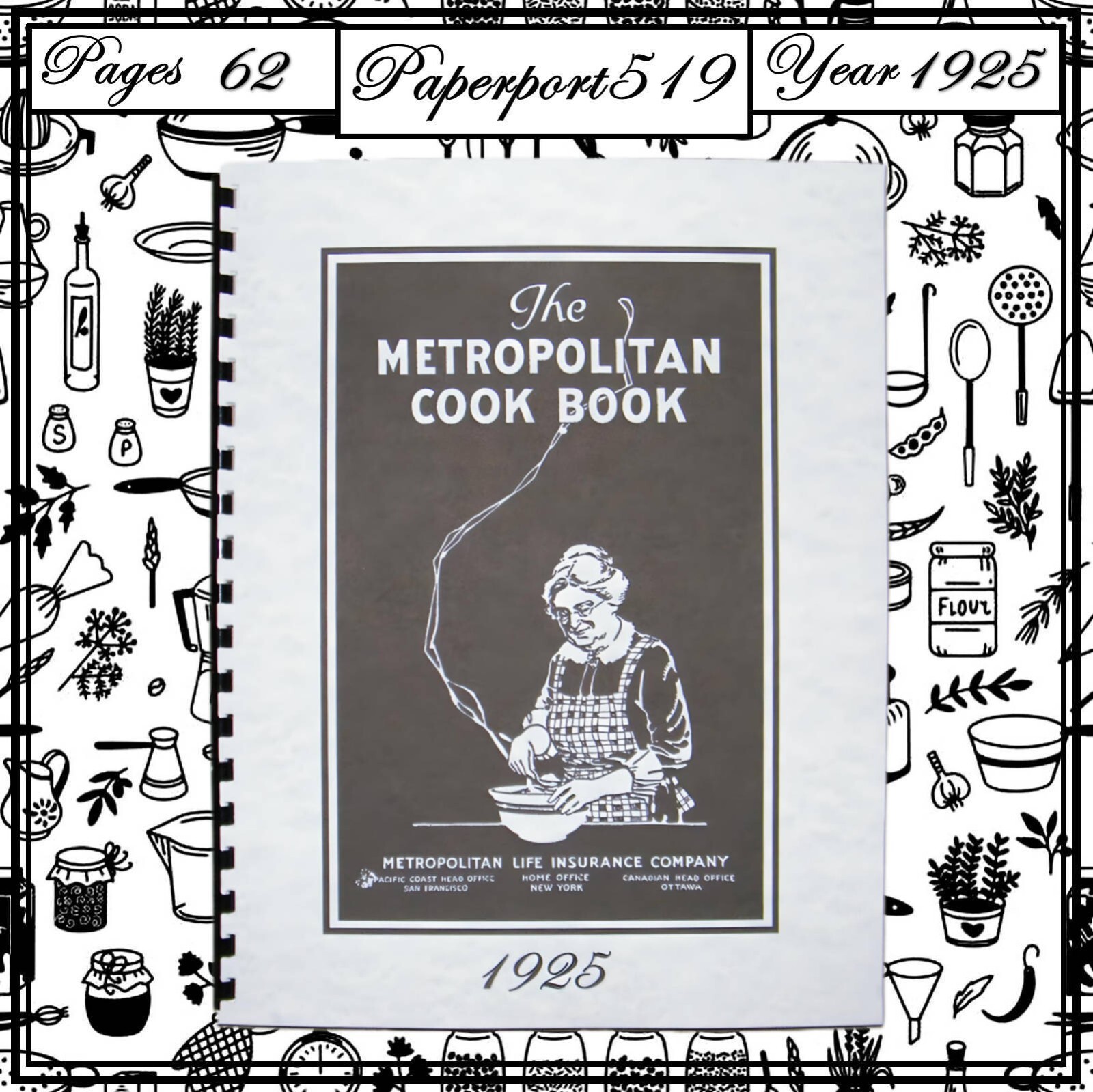 1925 The Metropolitan Cook Book 62 Pages