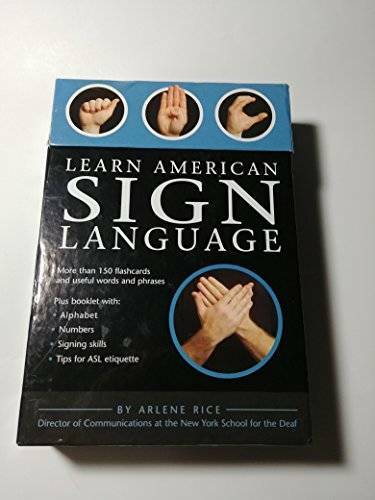 Learn American Sign Language – Cards By Arlene Rice – GOOD