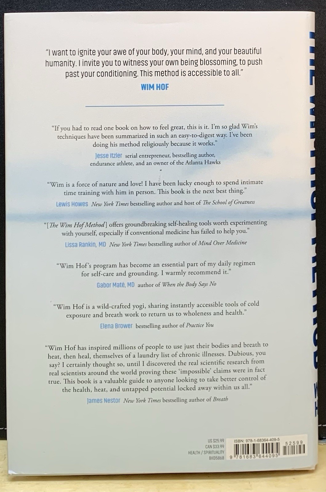 The Wim Hof Method: Activate Your Full Human Potential By Wim Hof (Hardcover)