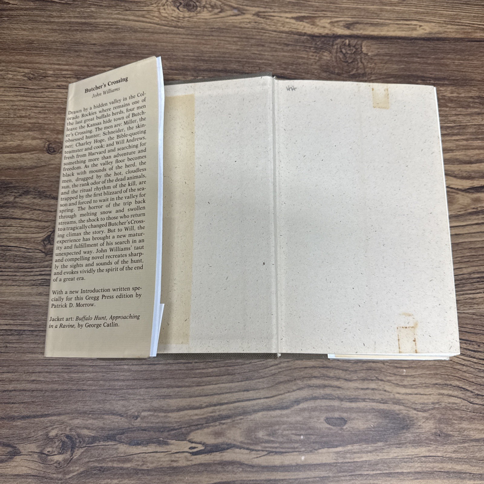 Butcher’s Crossing by John Williams ~ Gregg 1978 First Printing EX-LIB WATER DMG