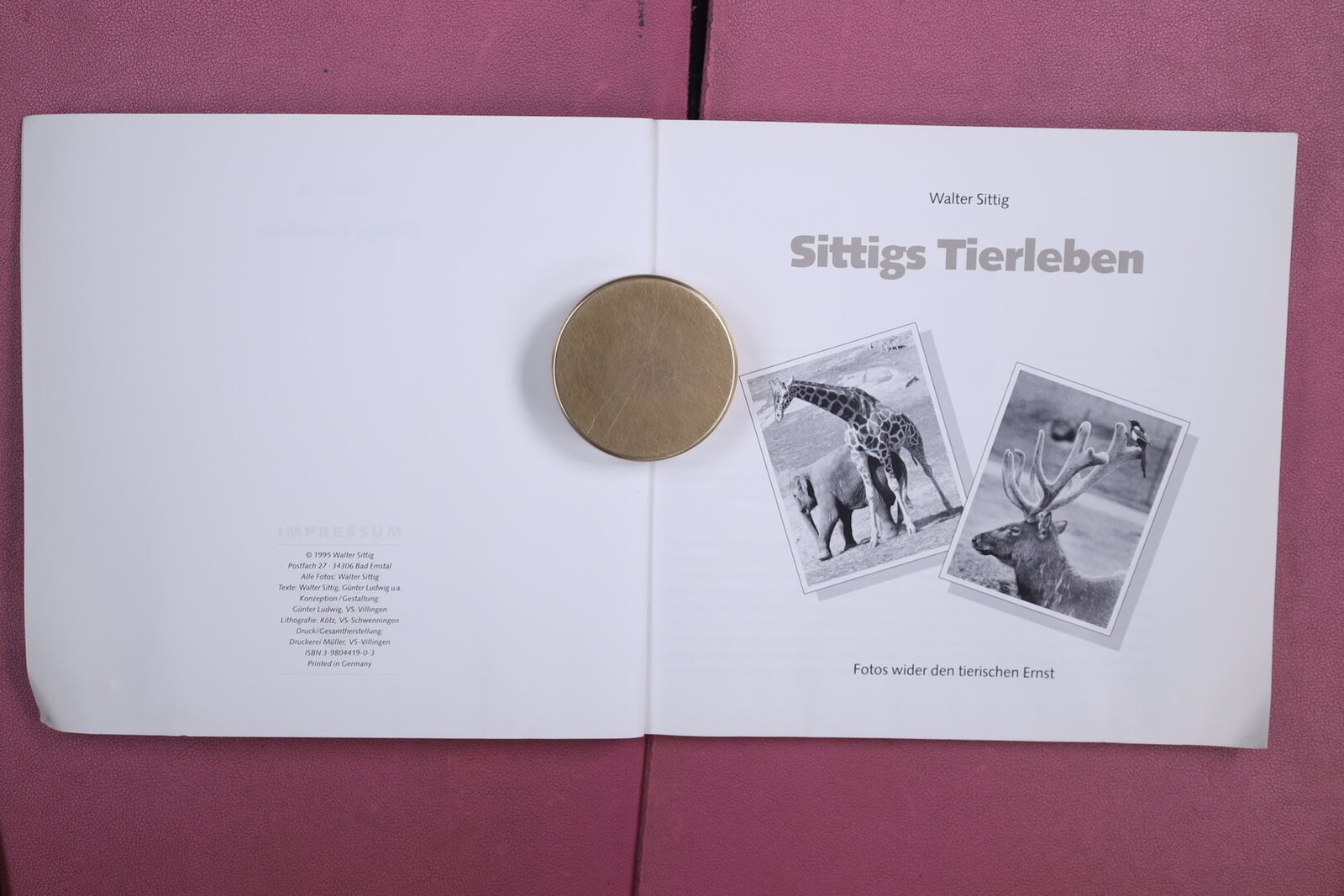 361601 Walter Sittig SITTIGS TIERLEBEN Keine Angabe Fotos wider den tierischen