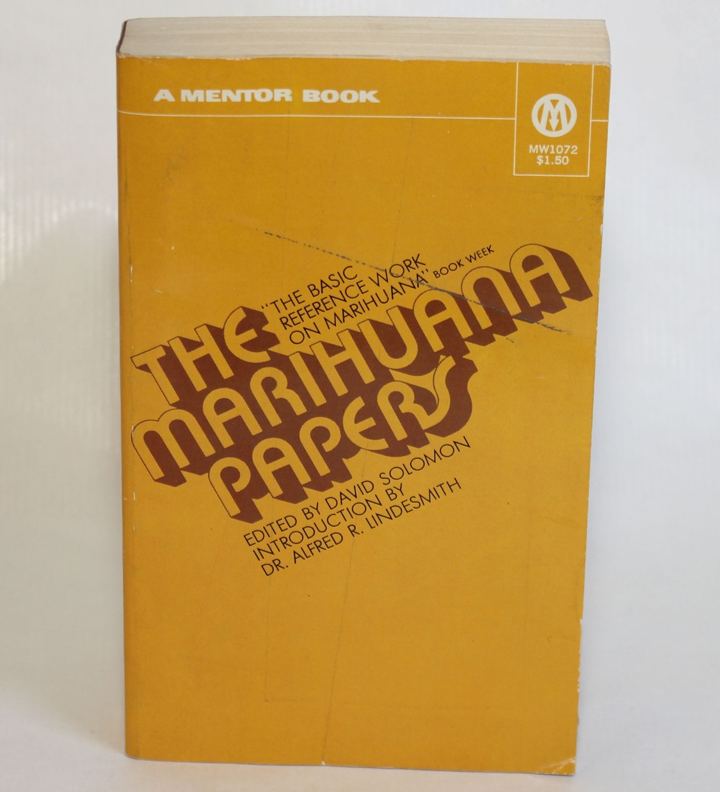 THE MARIHUANA PAPERS Edited by David Solomon Mentor 1968 1st Printing PB Vintage