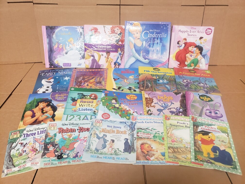 Lot of 15 Walt Disney Popular Cartoon Children Picture Kids Books – MIX UNSORTED