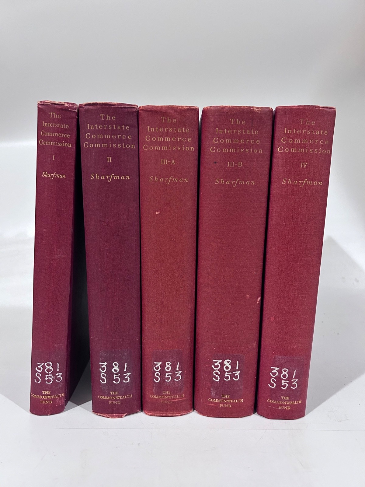 Sharfman: Interstate Commerce Commission, Commonwealth Fund 1931, 5 Vols.