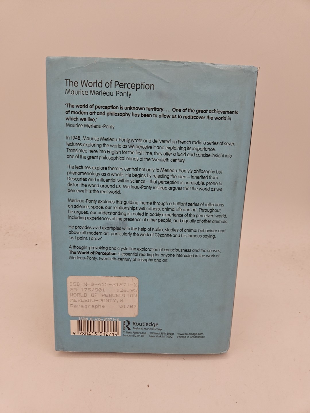 The World of Perception Hardcover Dust Jacket Good Condition E3