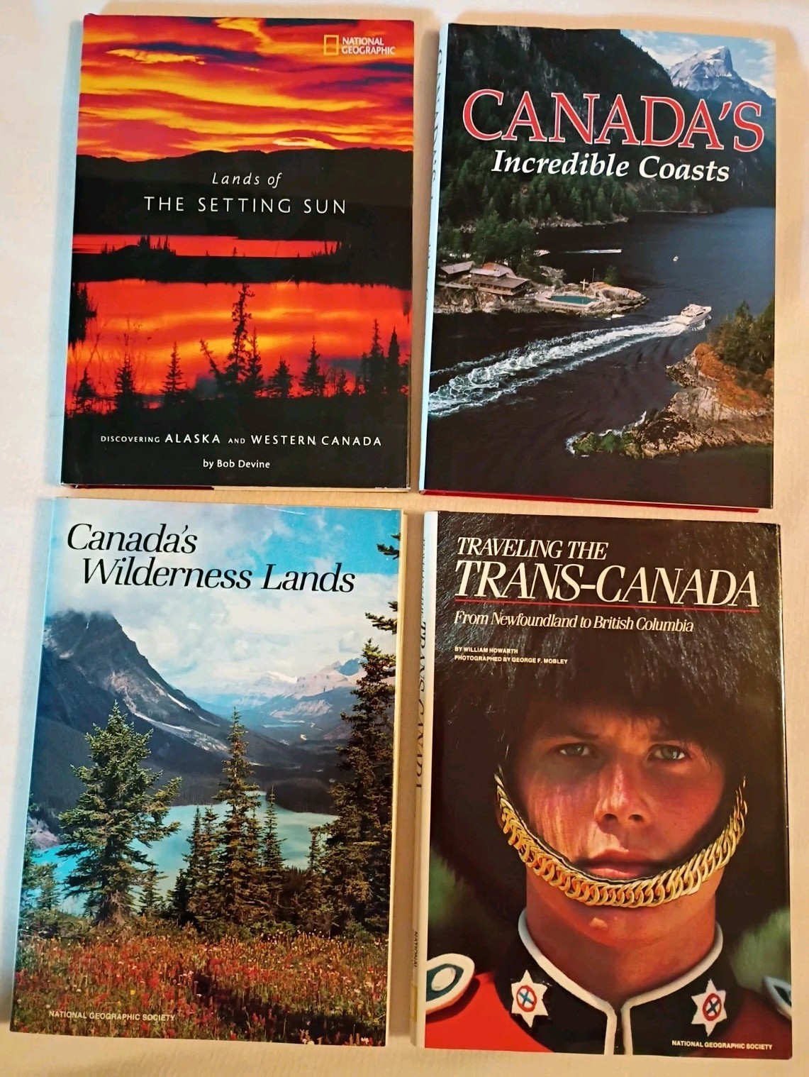 Lot of 4 National Geographic Society Books- Canada Alaska Nature HC W DJ