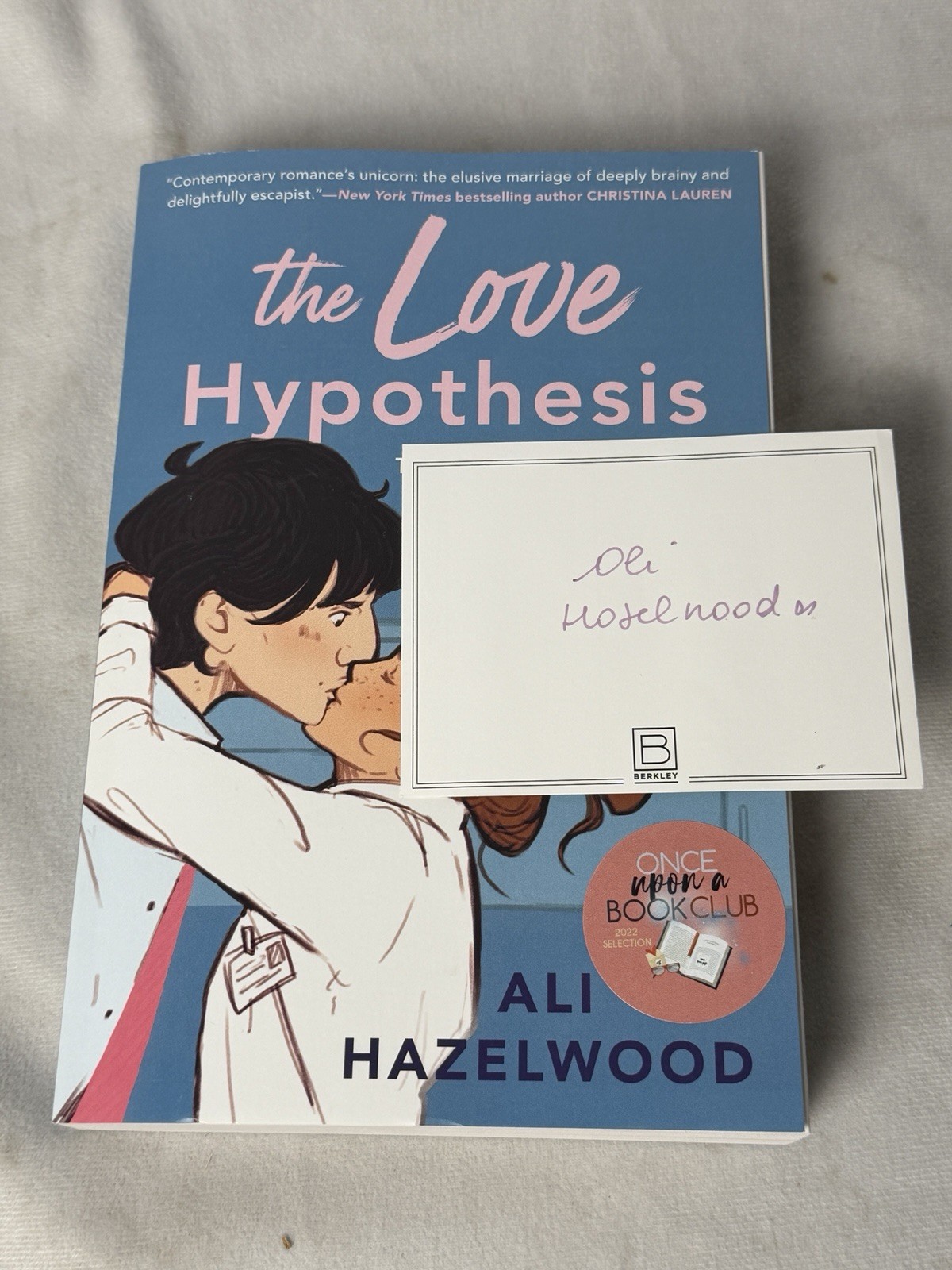 SIGNED Card The Love Hypothesis by Ali Hazelwood Paperback New