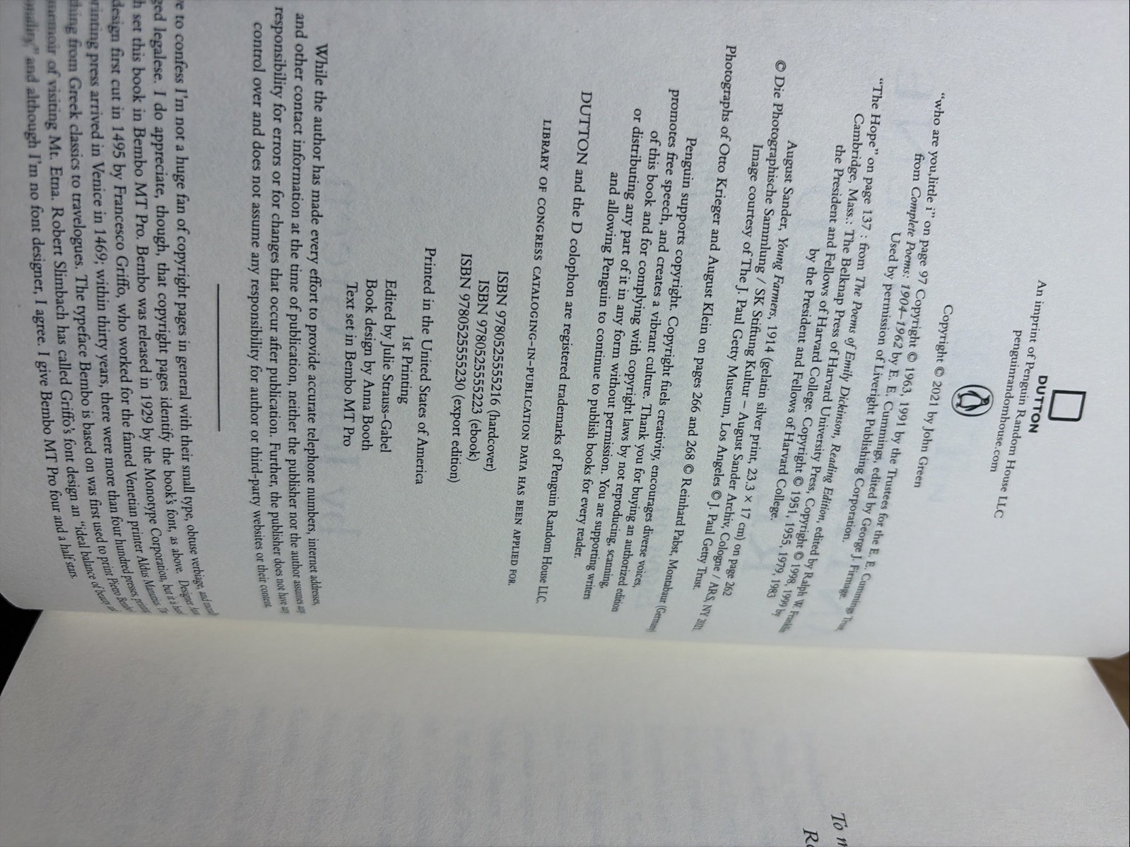 SIGNED The Anthropocene Reviewed John Green 1st Edition/1st Print 2021 HCDJ FINE