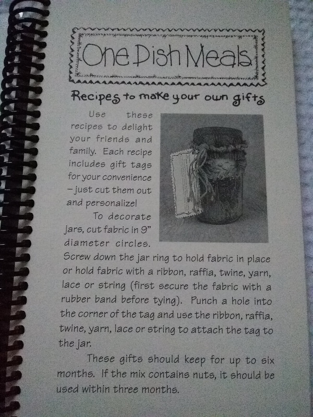 Gifts in a Jar: One Dish Meals (Gifts in a Jar Series) Never Been Used Free Ship