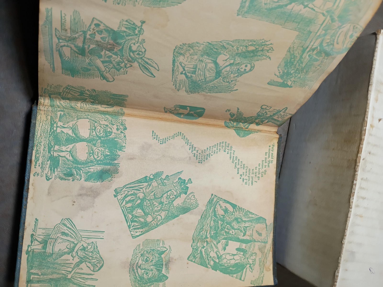 Alice in wonderland early hard cover book Lewis Carroll 297 pages