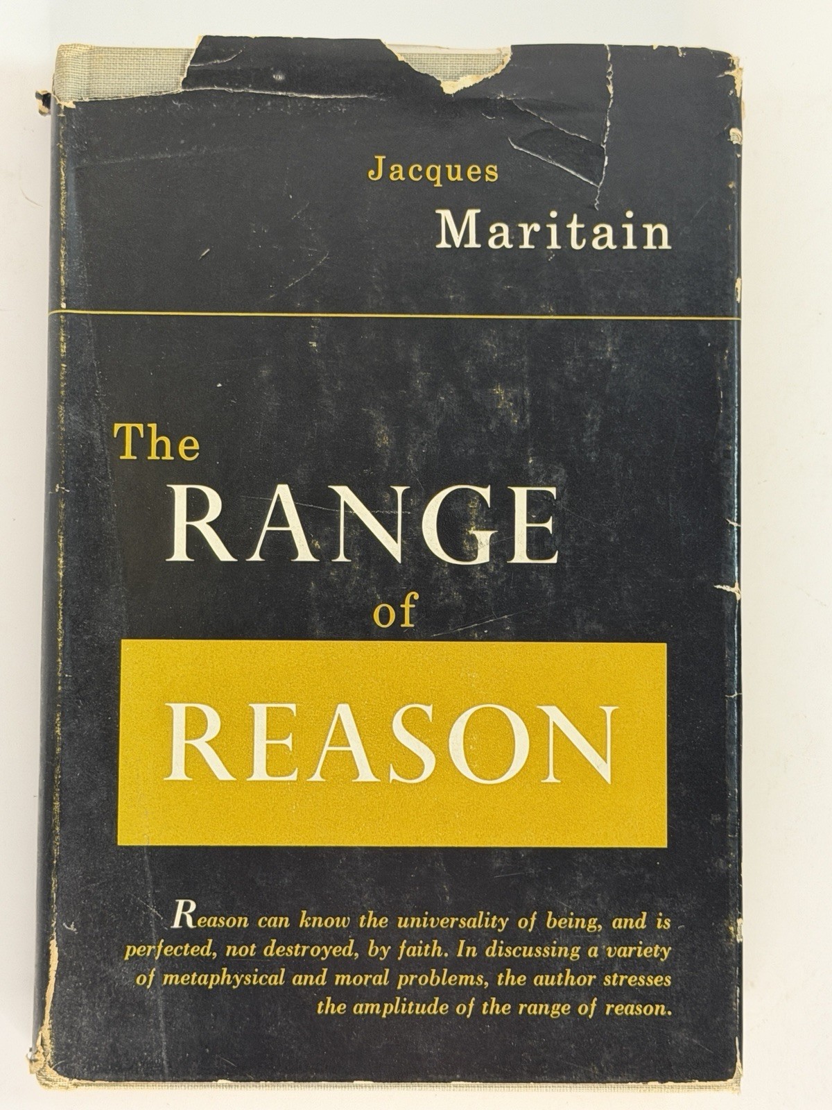 🧠 The Range of Reason: Jacques Maritain 1957 Scribner HC/DJ Philosophy Gem 📖