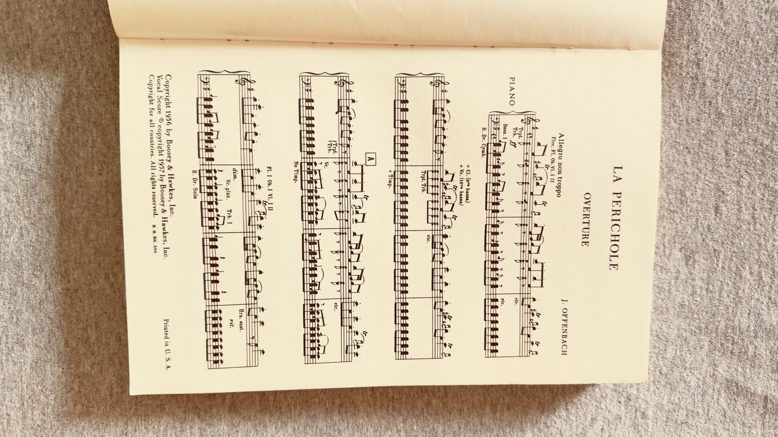 La Perichole Libretto Book Jacques Offenbach Boosey and Hawkes 1957, 241 Pages