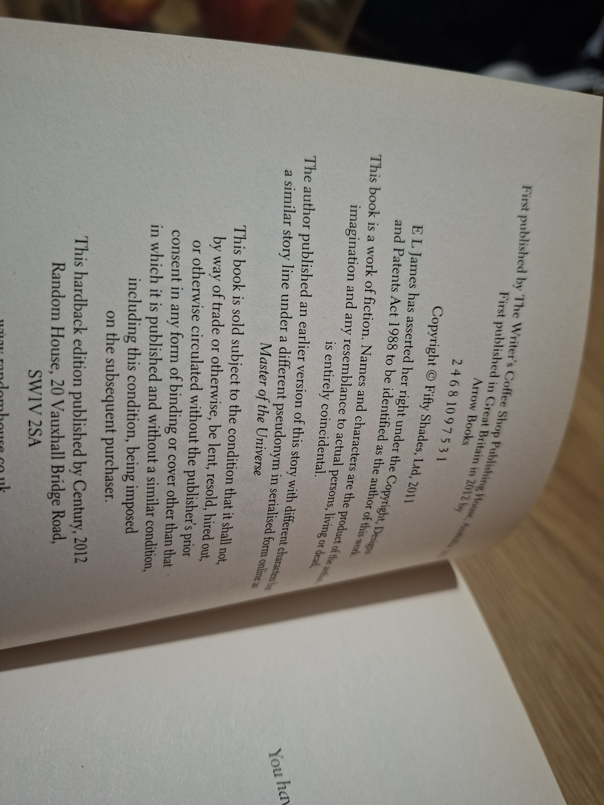 SIGNED COLLECTOR’S SET – Fifty Shades Trilogy by E L James (2012 Hardcovers)