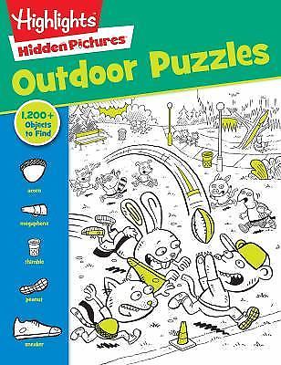 Highlights Hidden Pictures Favorite Outdoor Puzzles : Ages 6+, – LIKE NEW