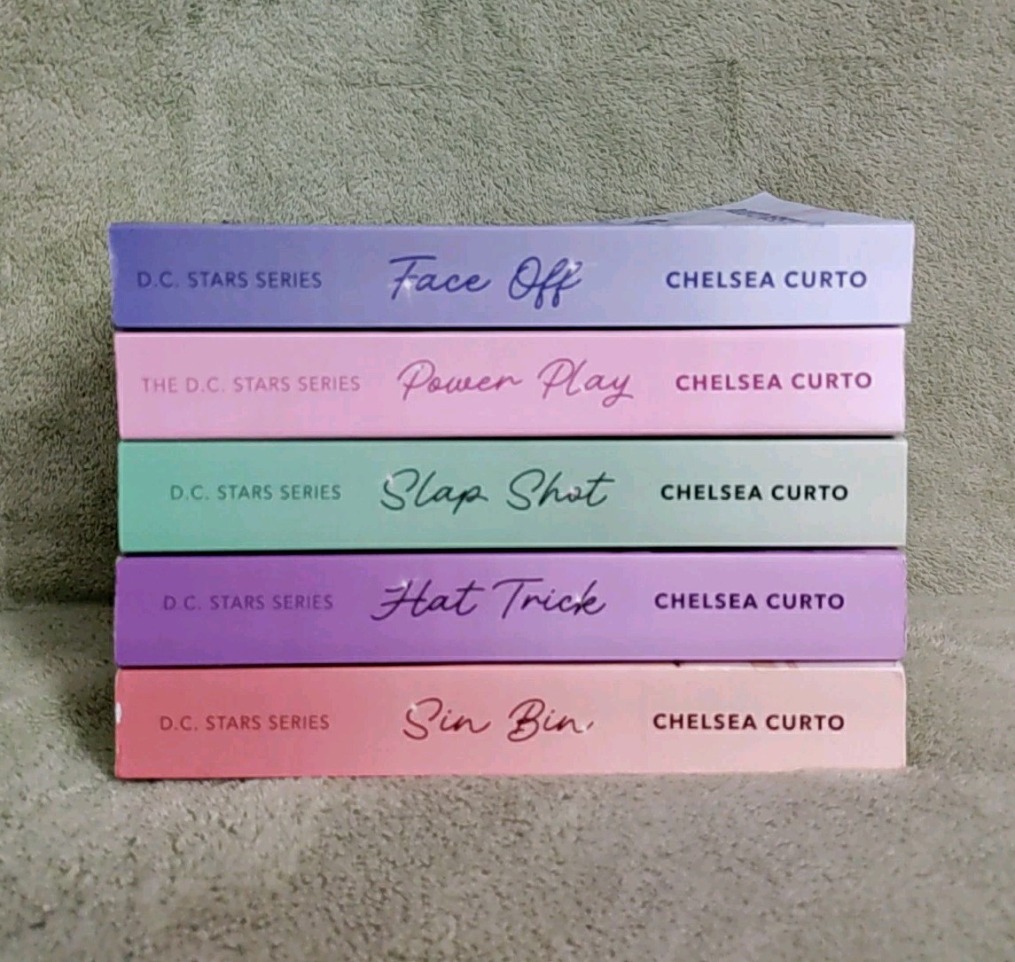 Chelsea Curto DC Stars Series Lot of 5 Hockey Romance Books Sin Bin, Slap M-1
