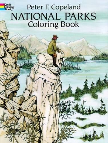 National Parks Coloring Book (Dover Nature Coloring Book) – Paperback – GOOD