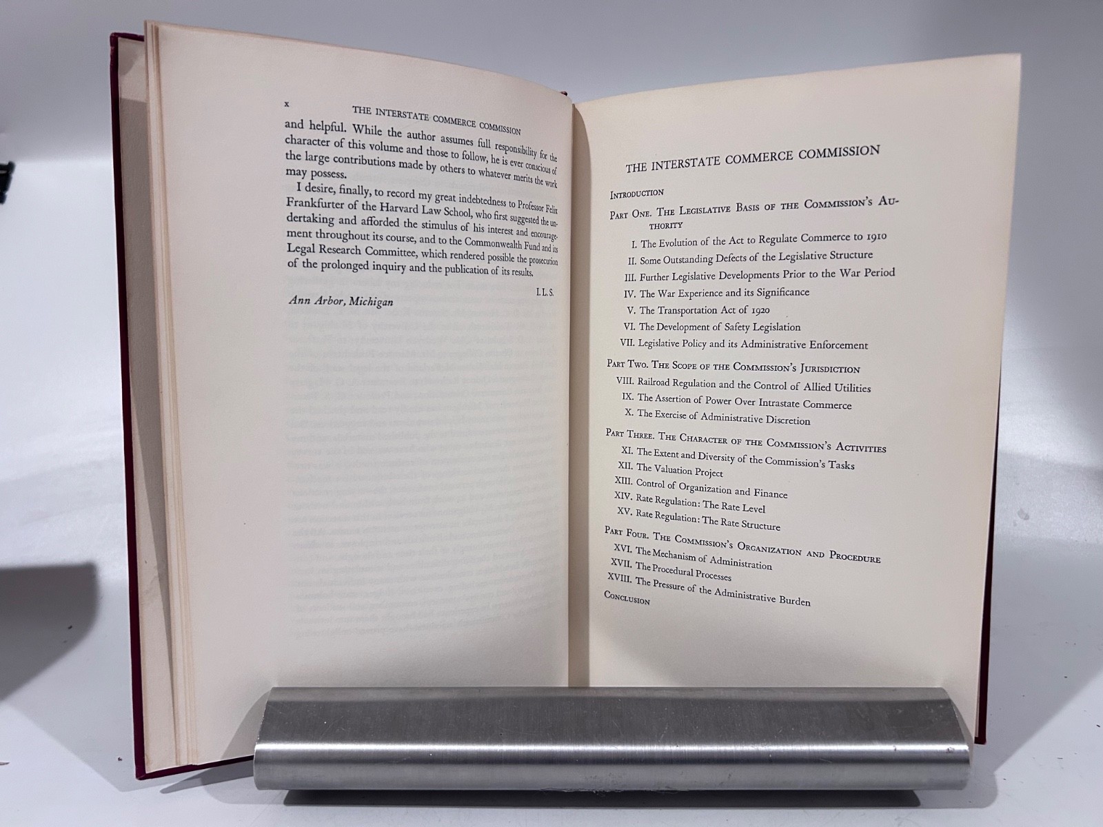 Sharfman: Interstate Commerce Commission, Commonwealth Fund 1931, 5 Vols.