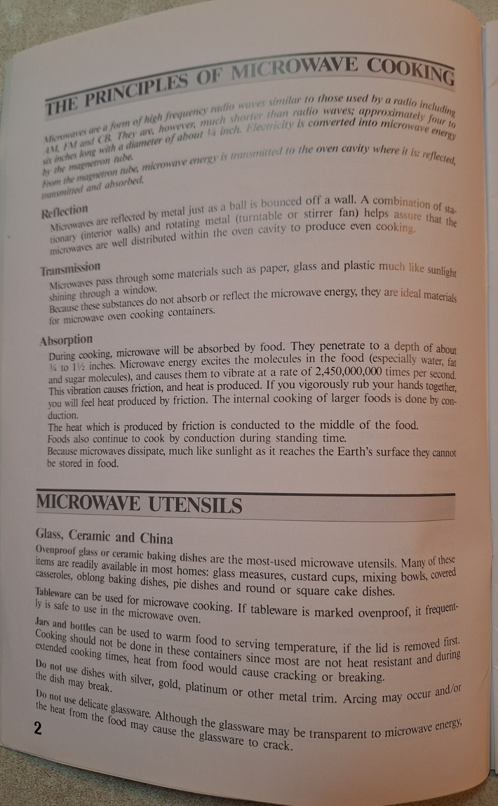 MICROWAVE COOKBOOK Vintage 1990s Unbranded. Basics, Tools, Recipes, Techniques