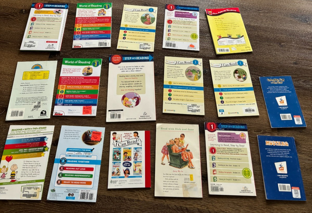 FOR GIRL Random Lot of 17 Level 1 Step Into Reading | I Can Read | Dick and Jane