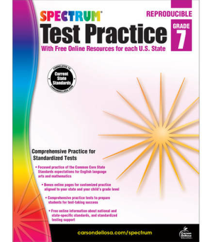 Spectrum Test Practice, Grade 7 – Paperback By Spectrum – GOOD