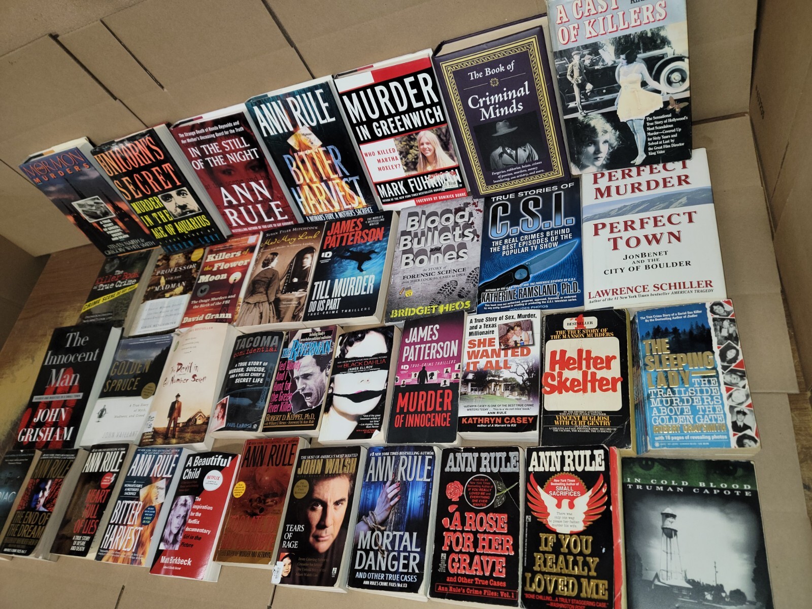 Lot of 10 True Crime Murder Homicide Investigate Detective Books MIX UNSORTED