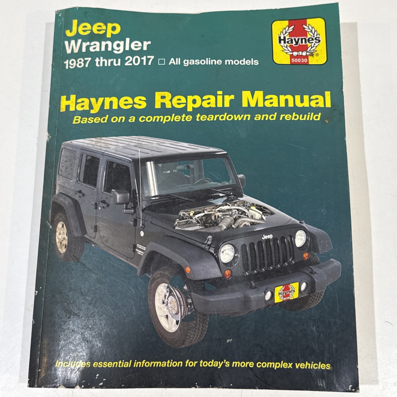 Jeep Wrangler 1987-2017 Haynes Repair Manual #50030 All Models Teardown Rebuild