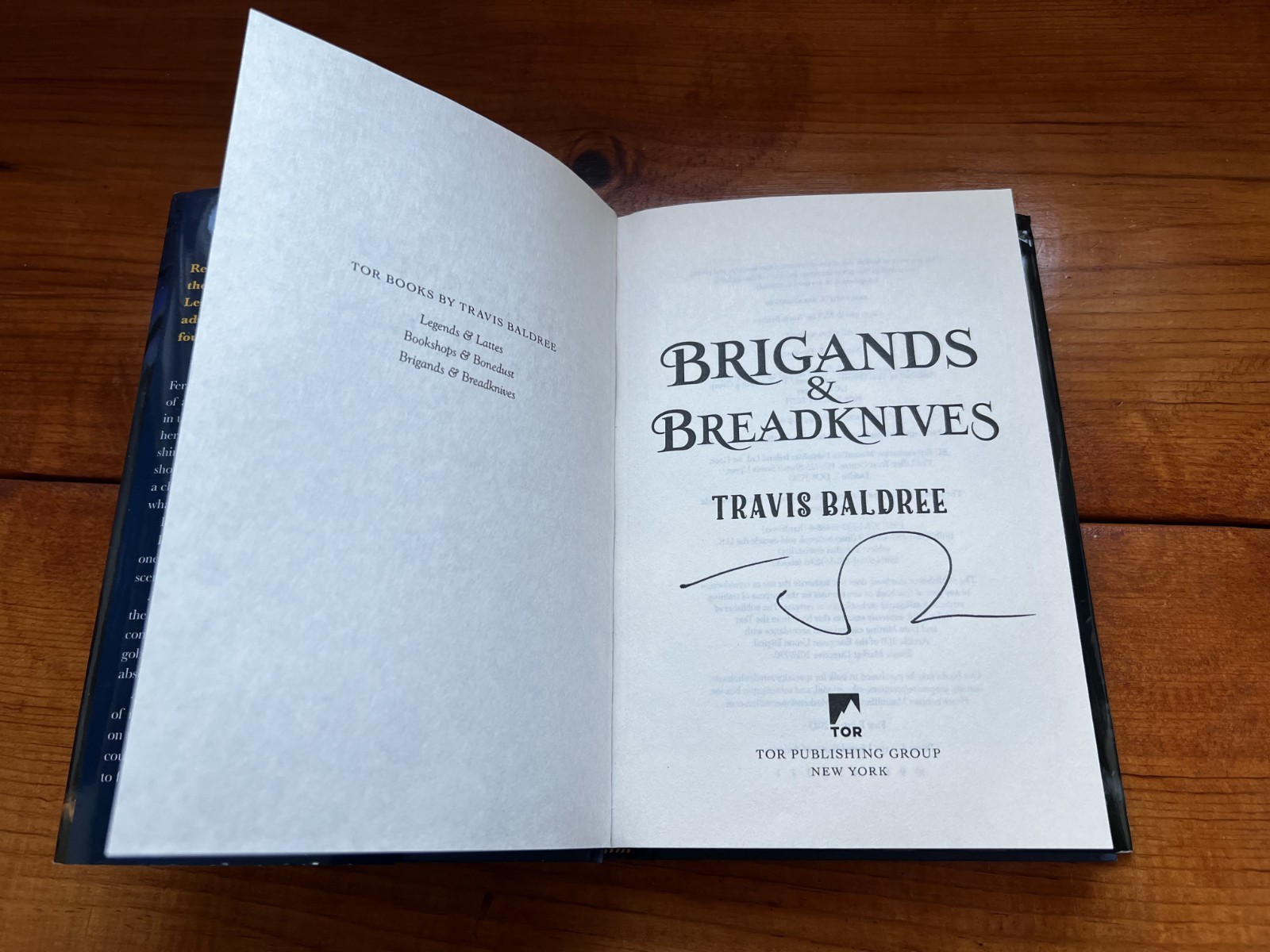 SIGNED Brigands and Breadknives by Travis Baldree, Hardcover