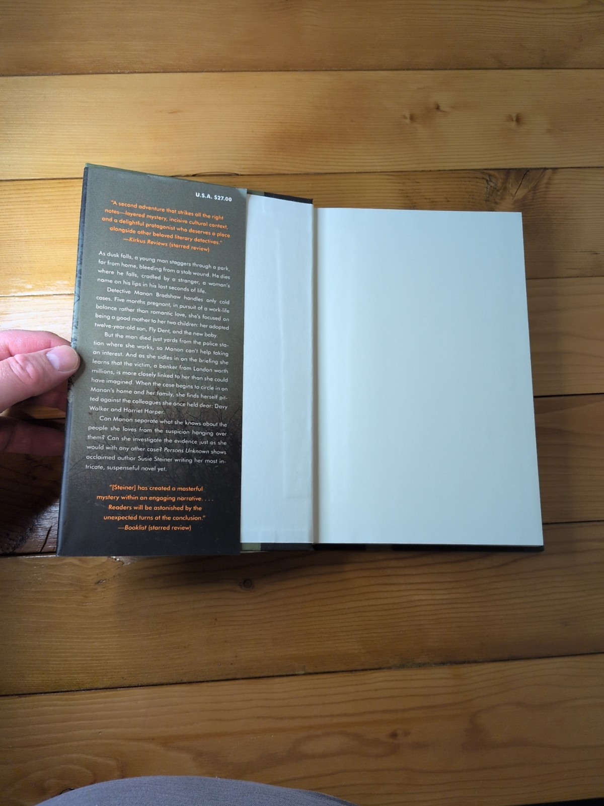 Persons Unknown by Susie Steiner (2017, Hardcover) First Edition First Printing