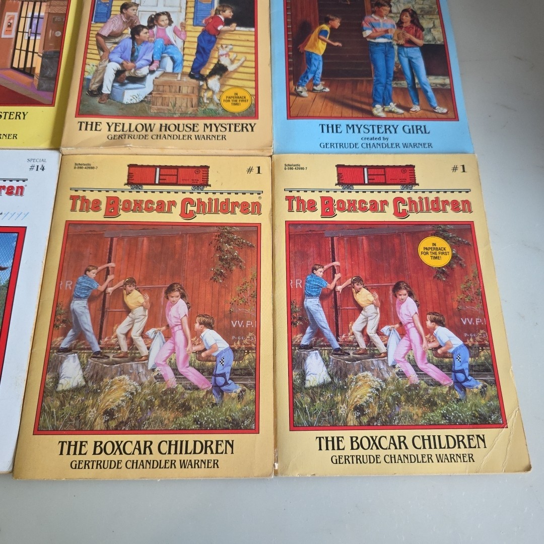 Boxcar Children Chapter Books by Gertrude Warner Book Lot 6 Vintage (2 Book #1s)