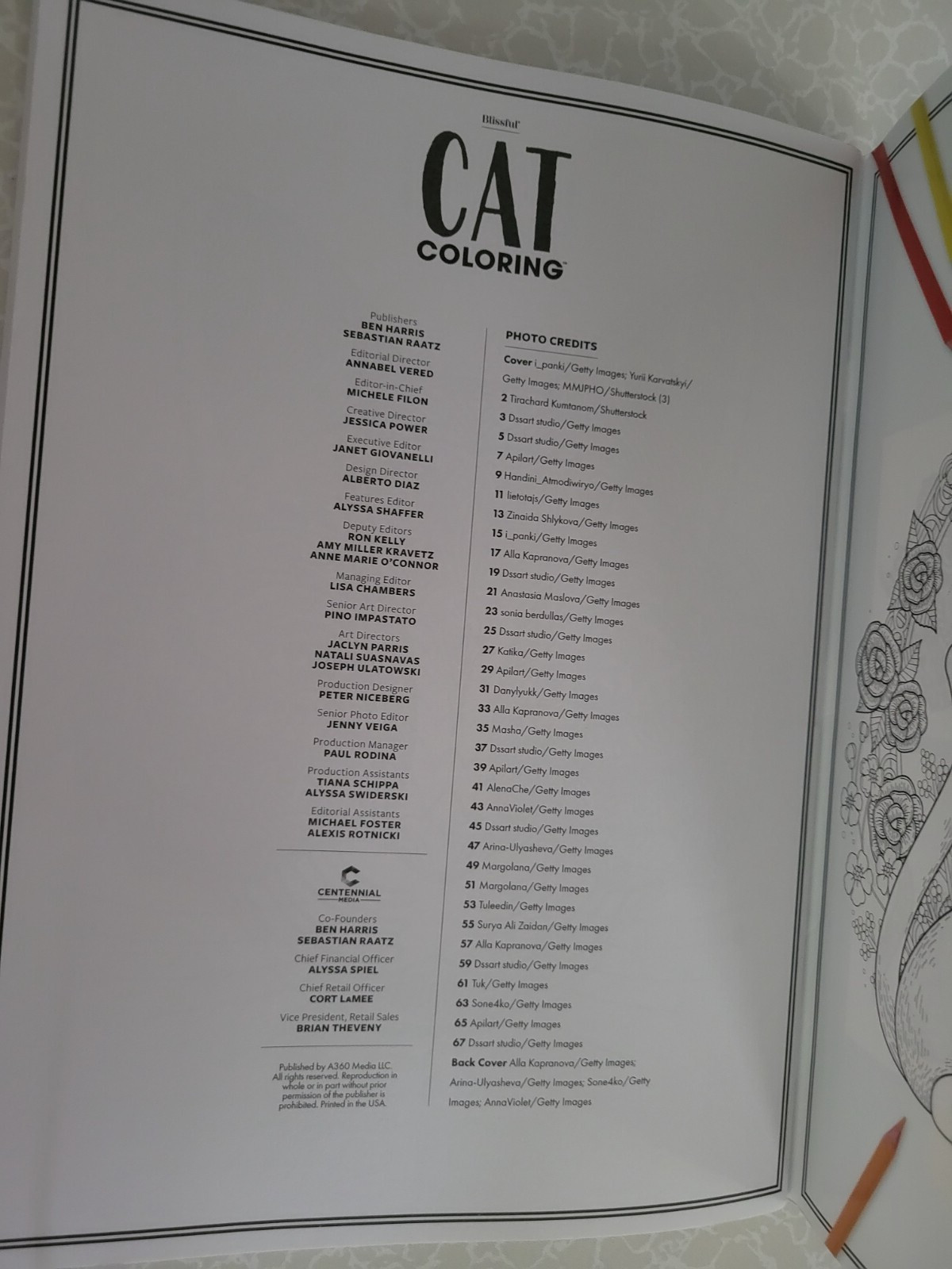 CAT COLORING ADULT COLORING BOOK – 2023 CENTENNIAL – 32 Inspiring Designs