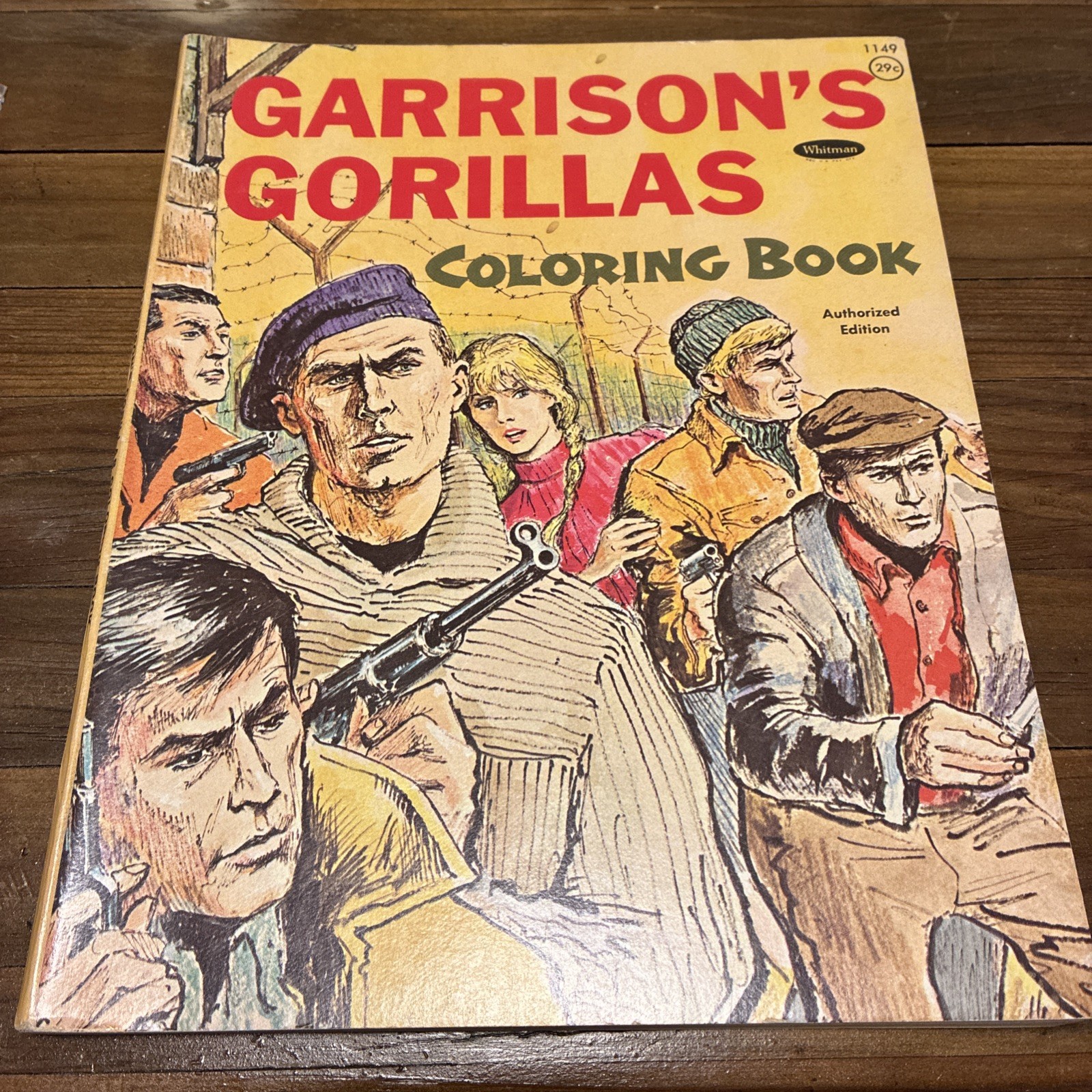 Garrison’s Gorillas Coloring Book 1968 Based On WWII TV Show UNUSED 🔥 🇺🇸