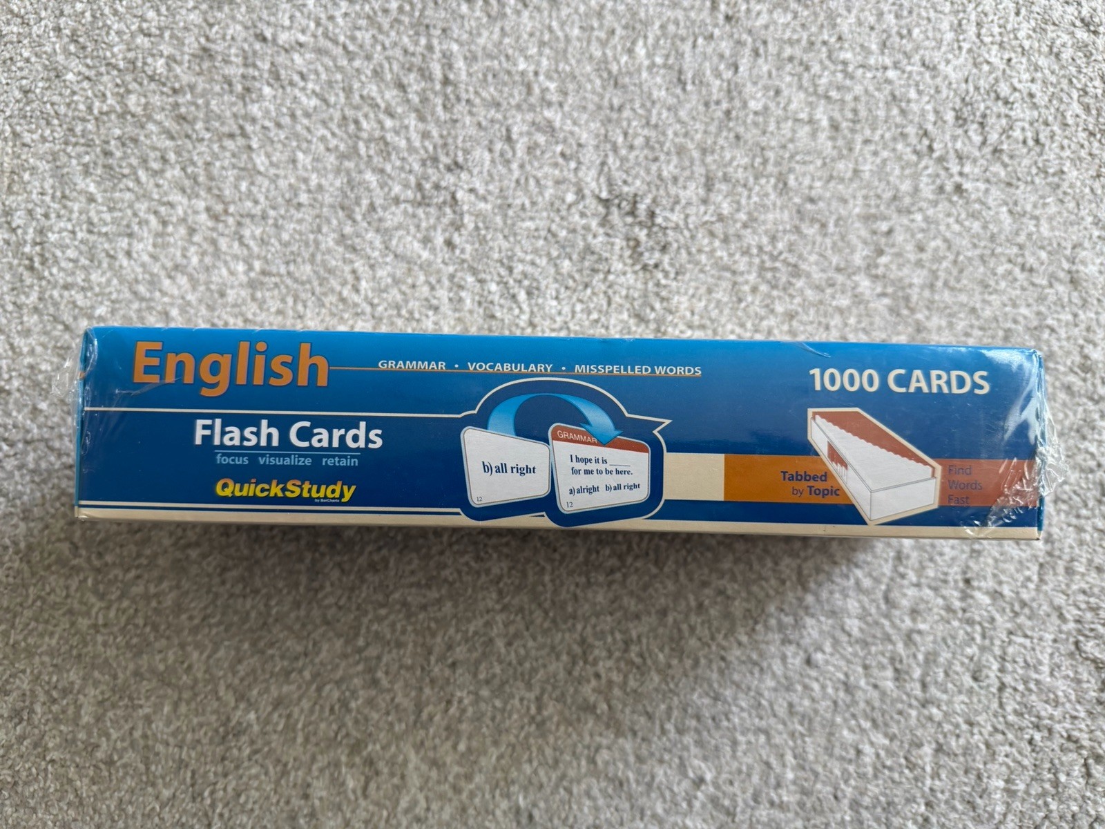 English Flash Cards: Grammar, Vocabulary, Misspelled Words; 1000 Cards