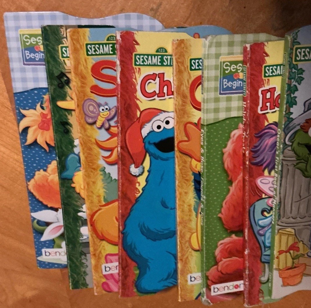 Bendon SESAME STREET Shaped Board Books Lot of 8 Beginnings & First Books 2000’s