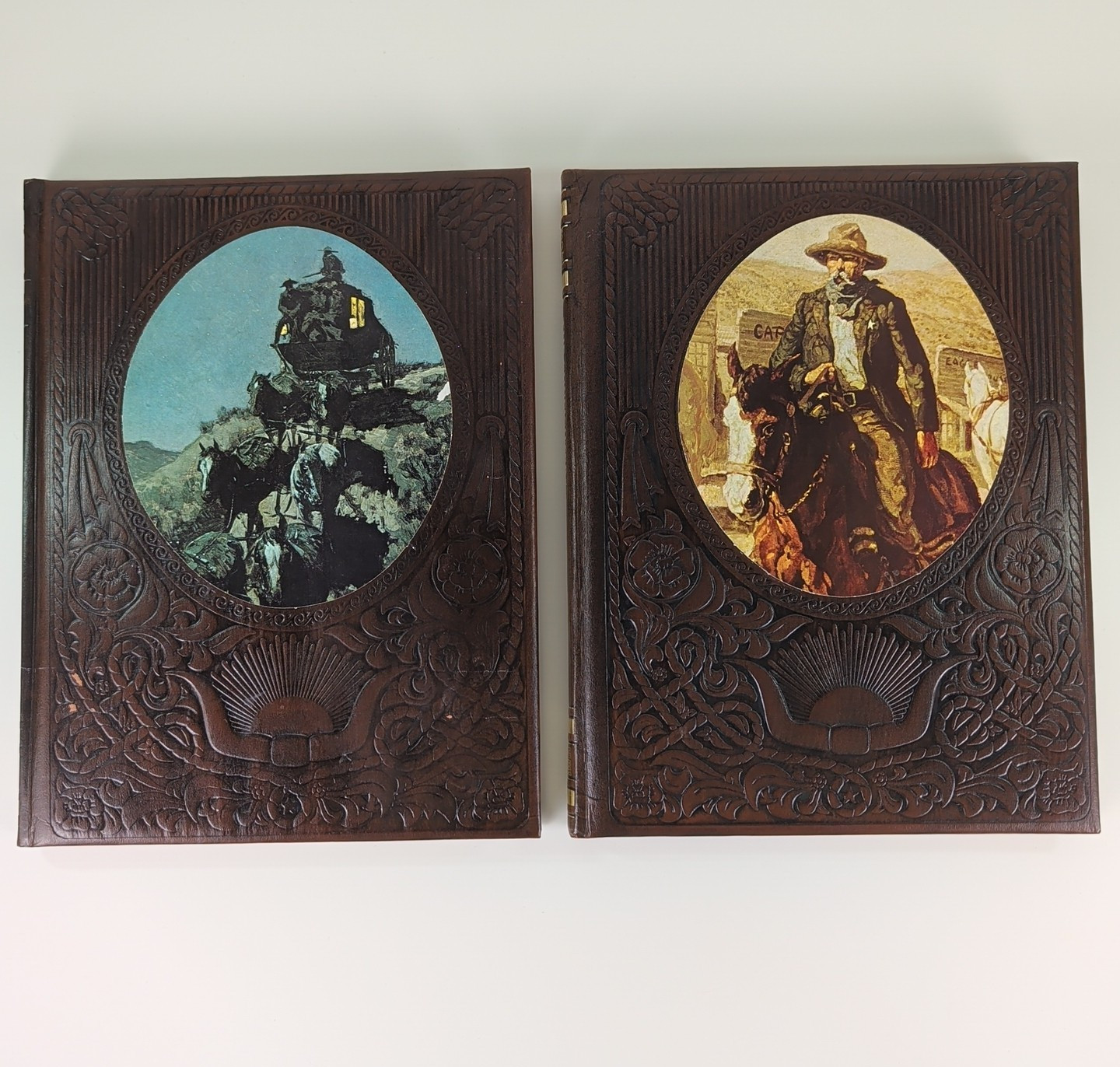 Time Life The Old West Series Lot Set 8 Books Hardcover Leatherette Vtg History