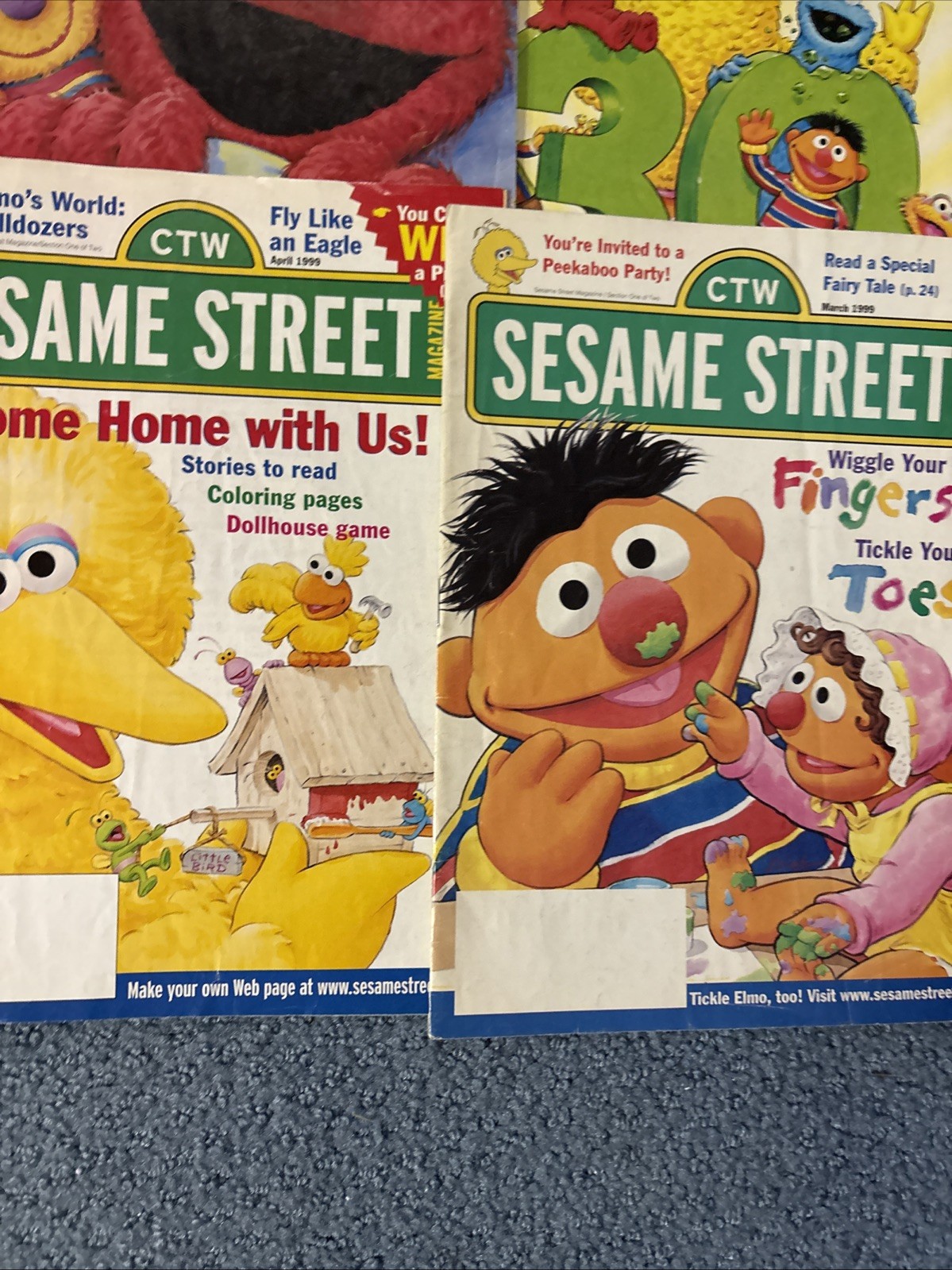 CTW sesame street magazine lot Of 18 – 1998 1999 & 2000 Vintage Elmo Big Bird